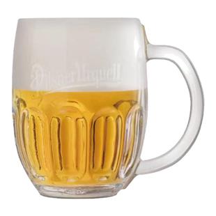 博世纳柏士纳啤酒带柄加厚玻璃杯家用进口酒吧大容量扎啤菠萝杯子