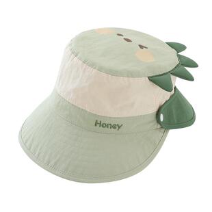 宝宝防晒帽子夏天男童卡通大檐太阳帽夏季女孩婴儿透气速干遮阳帽