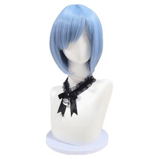 蔚蓝档案现货cos假发蕾姆拉姆头饰短卷发蓝色长直发动漫游戏同款