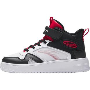 安踏童鞋儿童高帮板鞋2025秋冬新款男童运动鞋大童保暖皮面女童鞋