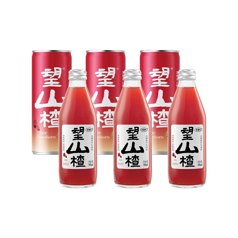 【渠道專享】好望水望山楂杏福梅好果汁氣泡飲料5瓶