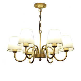 美式客厅吊灯轻著全铜灯欧式灯具现代简约创意卧室灯餐厅灯饰