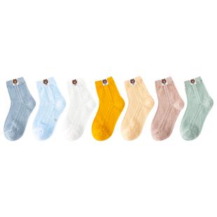 儿童网眼袜子夏季薄款短袜男童女童小男孩婴儿宝宝纯棉中筒袜夏天