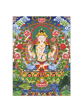 十字绣中堂画观世音菩萨大格满绣