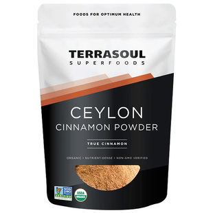 Terrasoul进口有机Ceylon锡兰肉桂粉斯里兰卡桂皮粉姜黄粉姜黄素