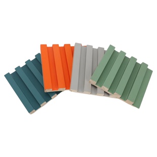 实木格栅长城板网红电视背景墙吊顶护墙板装饰板波浪凹凸形生态木