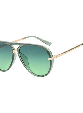 欧美复古大框飞行员式双梁太阳镜