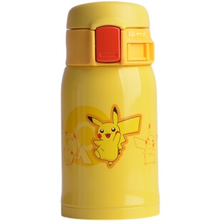 象印儿童卡通保温杯不锈钢黄色皮卡丘精灵宝可梦联名款SP240ml