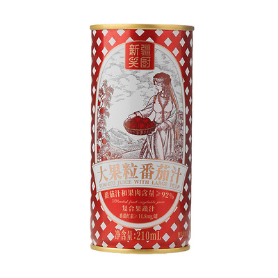 笑厨新疆大果粒番茄汁0脂肪210ml