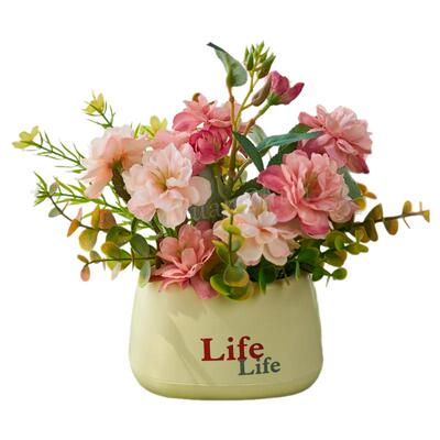 沁园春满星花life盆仿真花假花装饰摆件花束盆景室内家居办公摆设