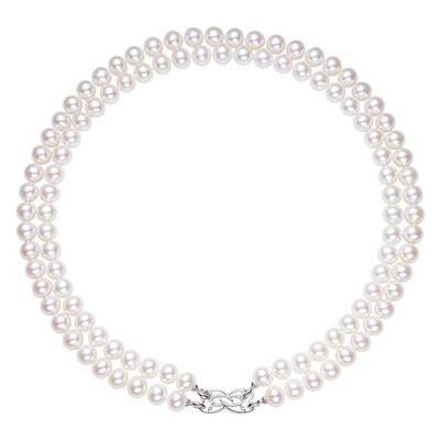 阮仕18k金珍珠项链礼物天然淡水