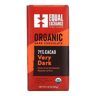 Equal Exchange美国进口有机黑巧克力手工70%88%92%纯可可脂零食