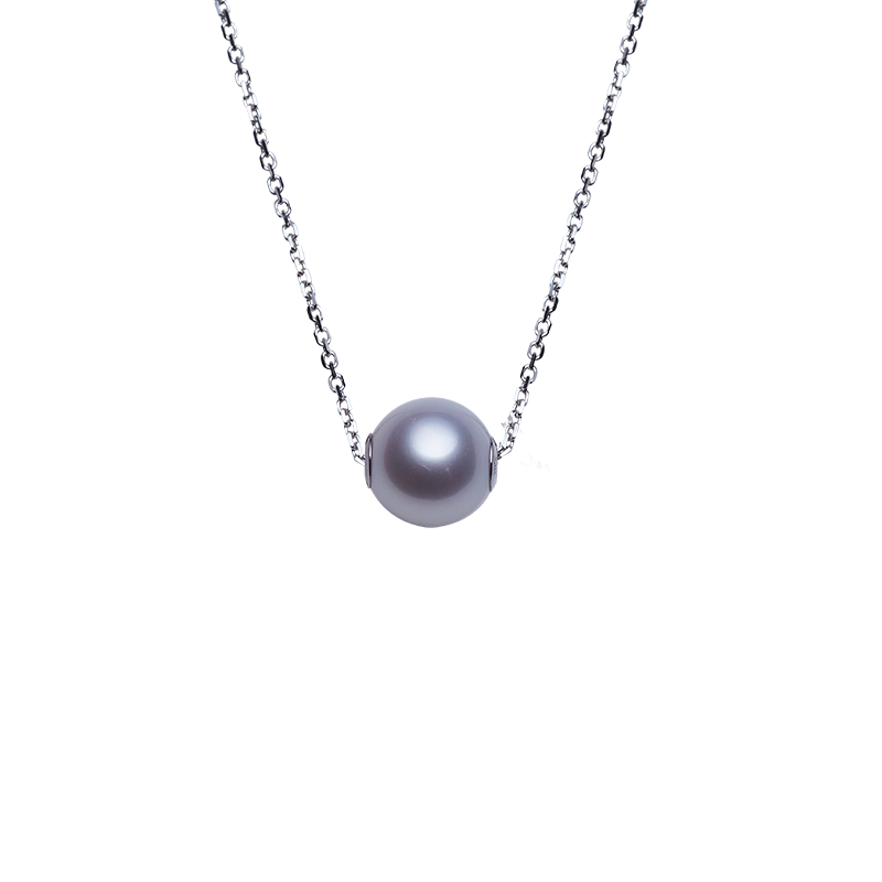 RUANS/阮仕18K金路路通单颗珍珠吊坠 女天然高亮淡水珍珠项链正品
