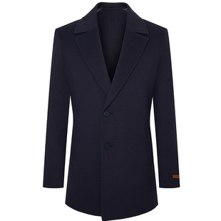 【100%绵羊毛】报喜鸟男士秋季新款时尚休闲毛呢大衣外套上衣短款