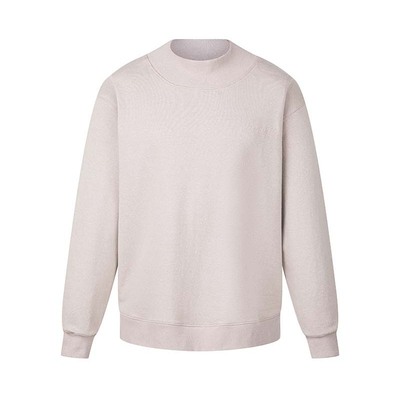 Rechauffe木棉混纺休闲小高领圆领脏粉色卫衣男女同款设计师品牌