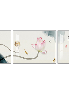晓鱼客厅新中式风格抽象