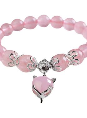 甜美可人桃花粉朵朵开手饰