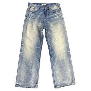 TBR 牛王系列05 A字版型水洗蓝直筒宽松cleanfit牛仔裤