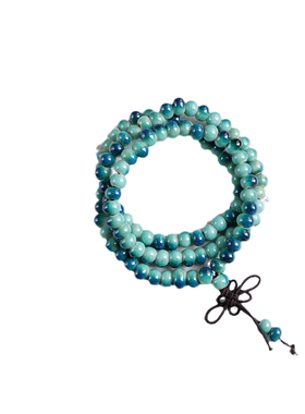 新中式把玩三圈叠戴景德镇陶瓷手链饰品女民族风手串女礼物