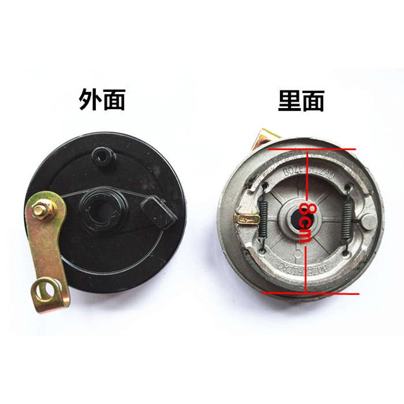 8寸电动滑板车后轮鼓刹刹车皮鼓盖10寸碟刹升特阿尔郎电机刹车片