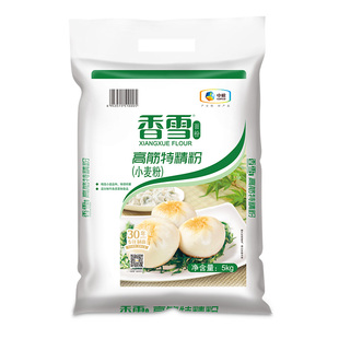 香雪高筋特精粉无添加小麦粉5Kg/袋馒头饺子面条包子面粉中粮出品