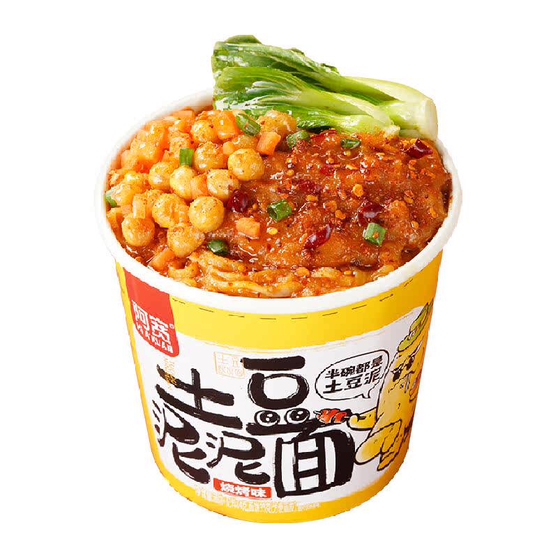 阿宽土豆泥拌面烧烤味免煮