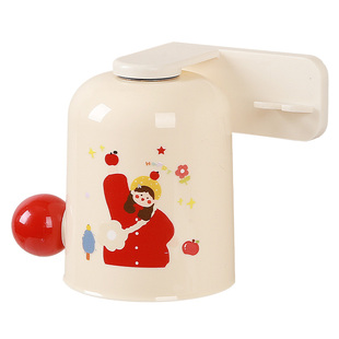 壁挂式磁吸漱口杯倒扣牙刷杯置物架一家三口四口刷牙杯倒挂洗漱杯