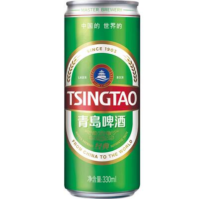 青岛啤酒经典系列330ml*12听纤体罐