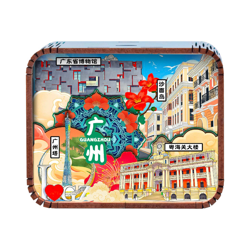 特色文创城市风景音乐盒摆件