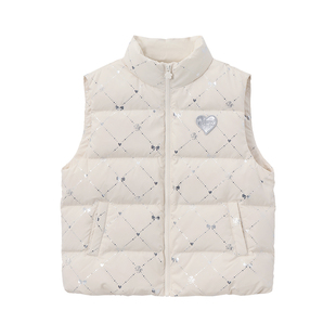 polowalk童装 女童马甲短款羽绒2026秋冬季儿童外套马夹保暖立领