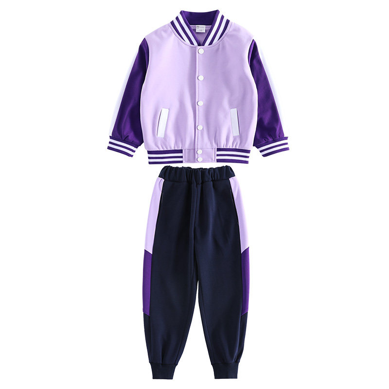 校服套装春秋纯棉一年级英伦风棒球服小学生班服幼儿园园服运动服