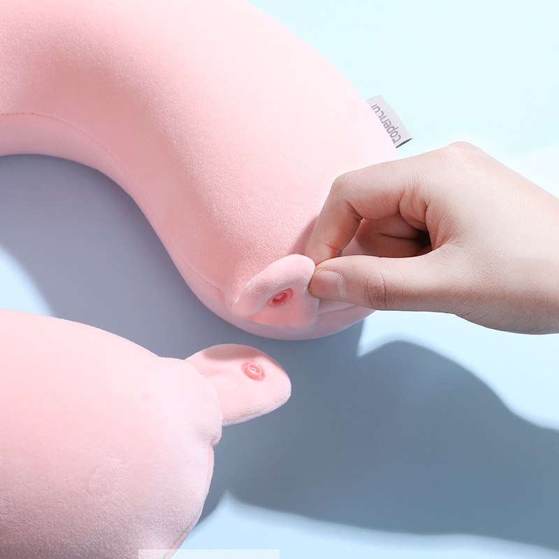 新款直销卡通u型枕记忆棉颈枕旅行便携飞机枕办公室午睡护颈枕慢