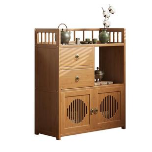 客厅茶几2025新款小茶台中式茶桌侧边茶水柜楠竹博古架茶柜置物架