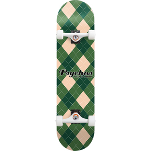 PSYCHOS沸点格纹系列板面青少年儿童成人男女生双翘专业组装滑板