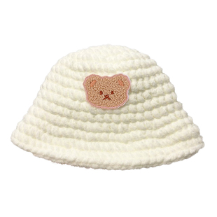 帽子手工编织diy材料包冰条线毛线针织自制小熊渔夫儿童成人钩织