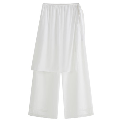 韩系叠穿造型感长裤休闲裤