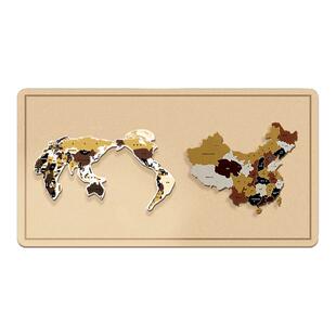 世界毛毡板墙贴地图旅行照片墙软木板客厅背景板装饰相册墙免打孔