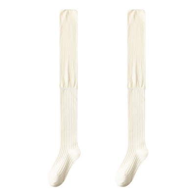 过膝拼接堆堆袜子女护腿长套筒