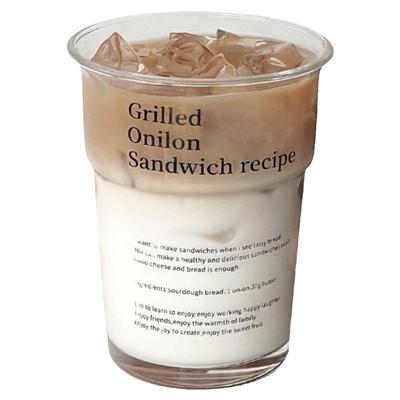 ins风家用高级感玻璃字母咖啡杯