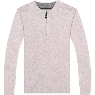 恒源祥2025秋冬新款半高拉链领羊毛衫针织衫男款百搭套头打底毛衣