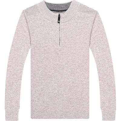 恒源祥新款半高拉链领羊毛衫针织