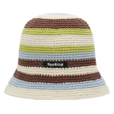 APPARITION 彩虹条纹配色 甜美风 毛线针织渔夫帽 柔软舒适透气