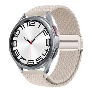 适用三星watch8/7/FE/6/5表带galaxy手表4classic智能ative磁吸gear编织Pro尼龙S3腕带samsung/fit3表链ultra