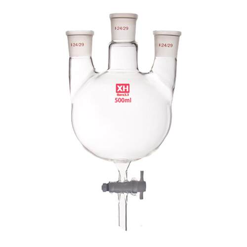 球形三口分液漏斗 多肽 玻璃烧瓶具四氟活塞100ml-20000ml 可定制