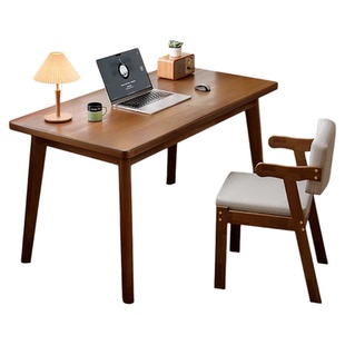 实木书桌成人家用学习桌小型电脑桌简约写字办公桌胡桃桌子工作台