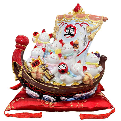 金石工坊一帆风顺招财猫家居摆件