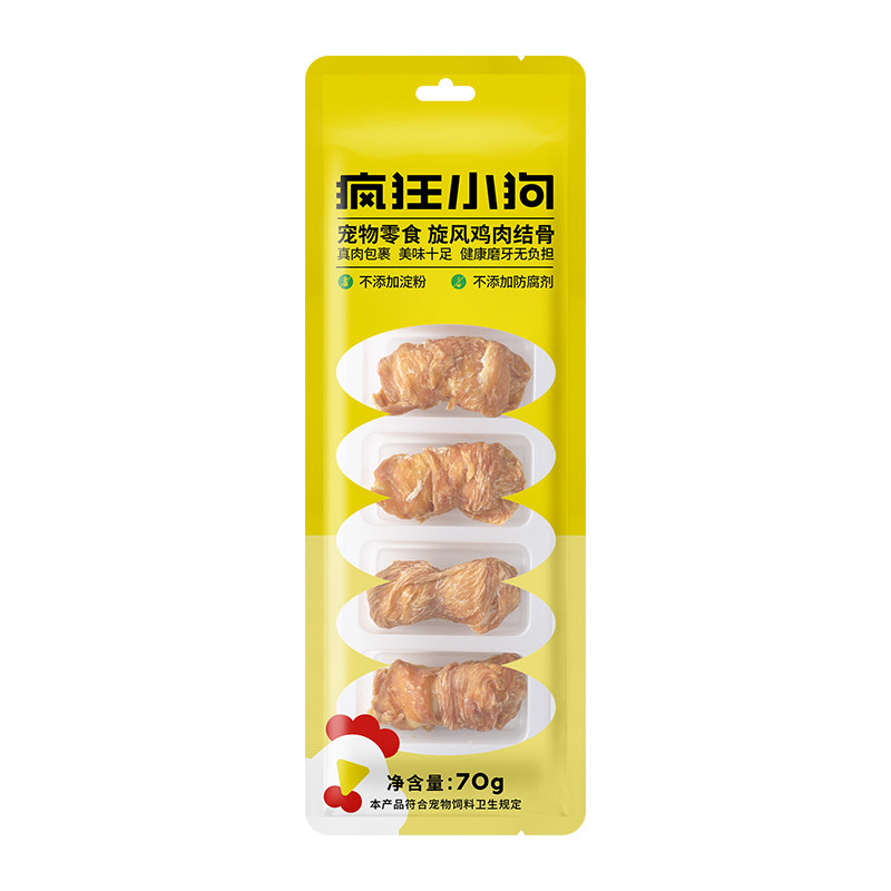 疯狂小狗风干鸡肉耐咬洁齿磨牙棒