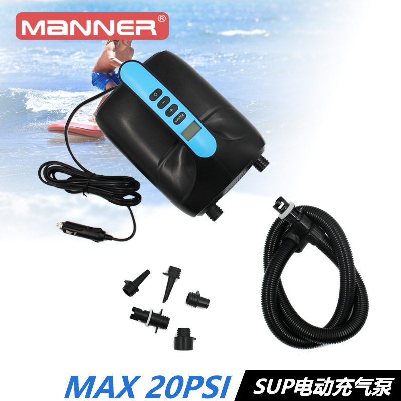 SUP桨板12V车载电动充气泵高压泵皮划艇橡皮艇充气帐篷充气打气泵