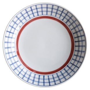 西田木雨 春山深圆盘 可爱盘子釉下彩家用菜盘饭盘清新8寸陶瓷盘