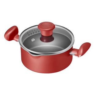 Tefal/特福双耳汤锅家用蒸煮炖锅不粘锅辅食锅拉面锅燃气磁炉通用